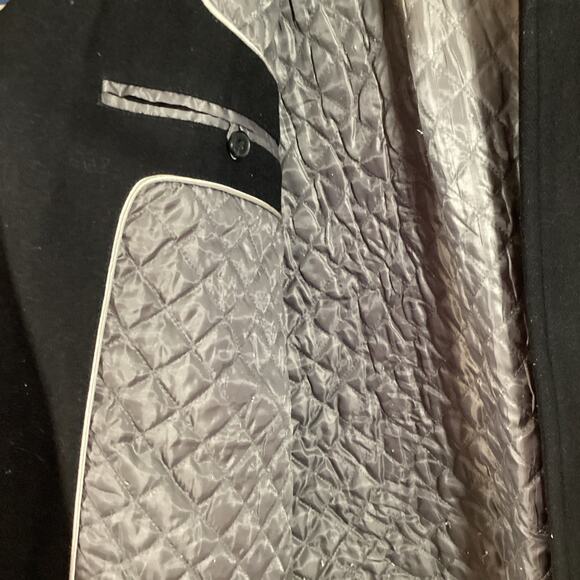 Calvin Klein Mens Jacket Coat Wool Blend Black Medium Minimalist Classic Fall - Picture 5 of 12